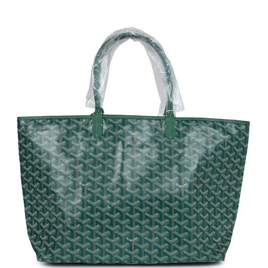 Goyard Goyardine Green St. Louis PM Tote Bag Palladium