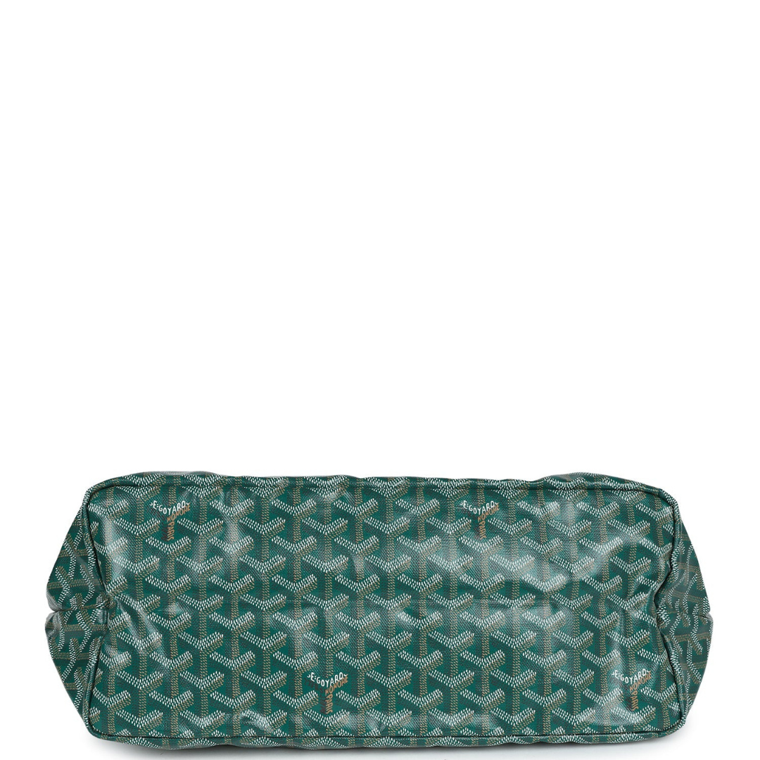 Goyard Goyardine Green St. Louis PM Tote Bag Palladium